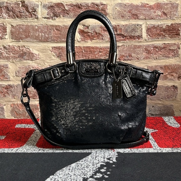 EUC Limited Edition Coach Madison Sophia
Ocelot Crossbody Bag in Black Sequins - Picture 12 of 13